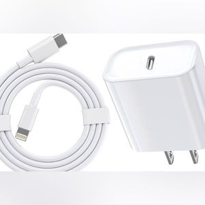 FOR IPHONE AND APPLE NEW 20w FAST CHARGER PLUG AND 3ft usb-c LIGHTNING CABLE⚡️⚡️